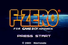 F-Zero for Game Boy Advance Title Screen